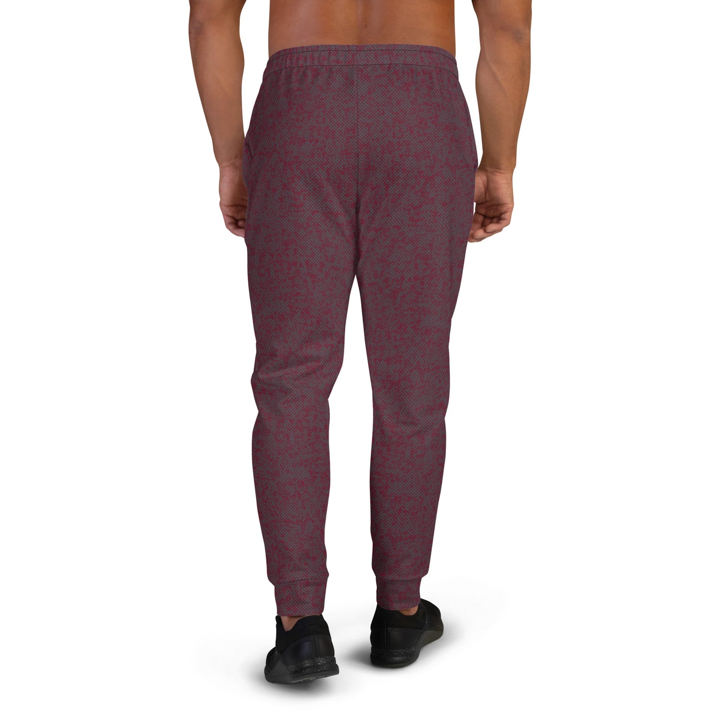 slim fit joggers for men all over print red men's recycled joggers, Humble Sportswear