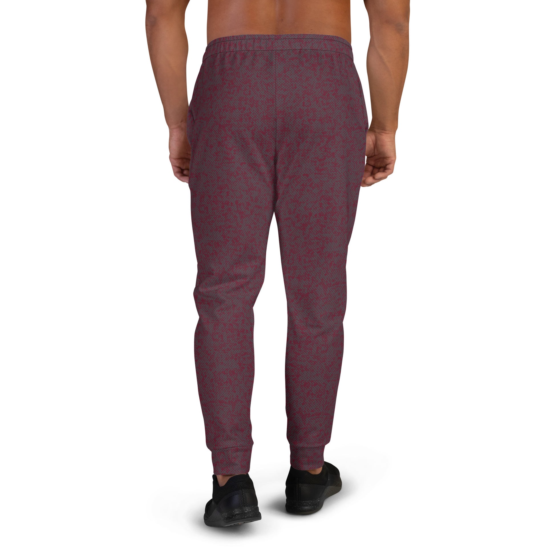 slim fit joggers for men all over print red men's recycled joggers, Humble Sportswear