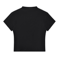 women's mock neck t-shirt black 