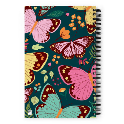 spiral butterfly notebook