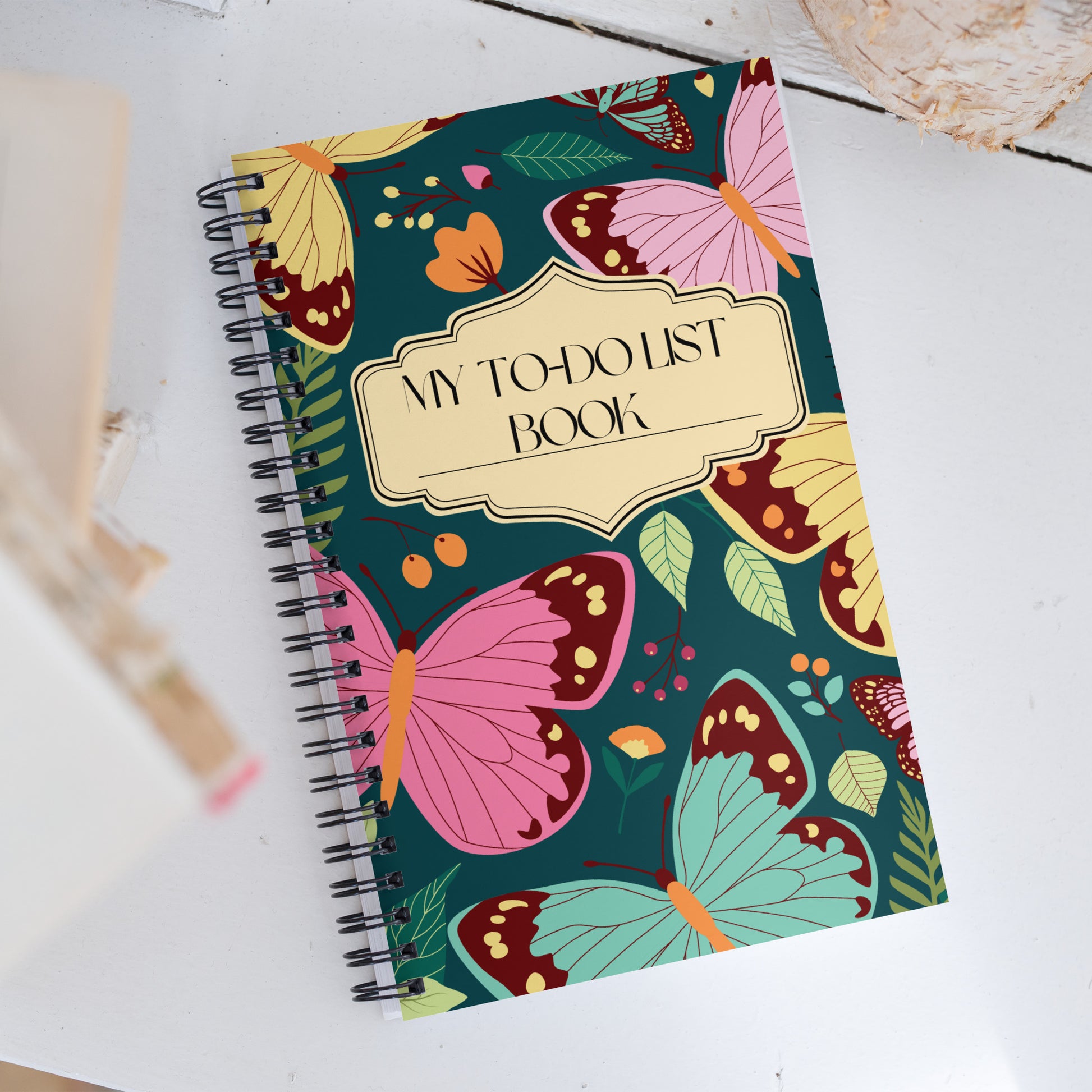 spiral butterfly notebook