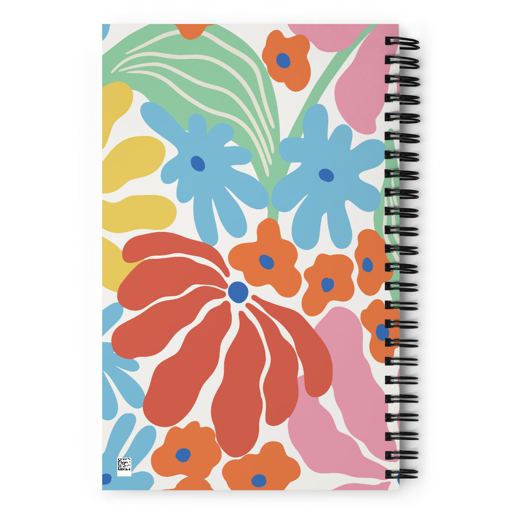 Spiral Floral Abstract Notebook - Mirfia
