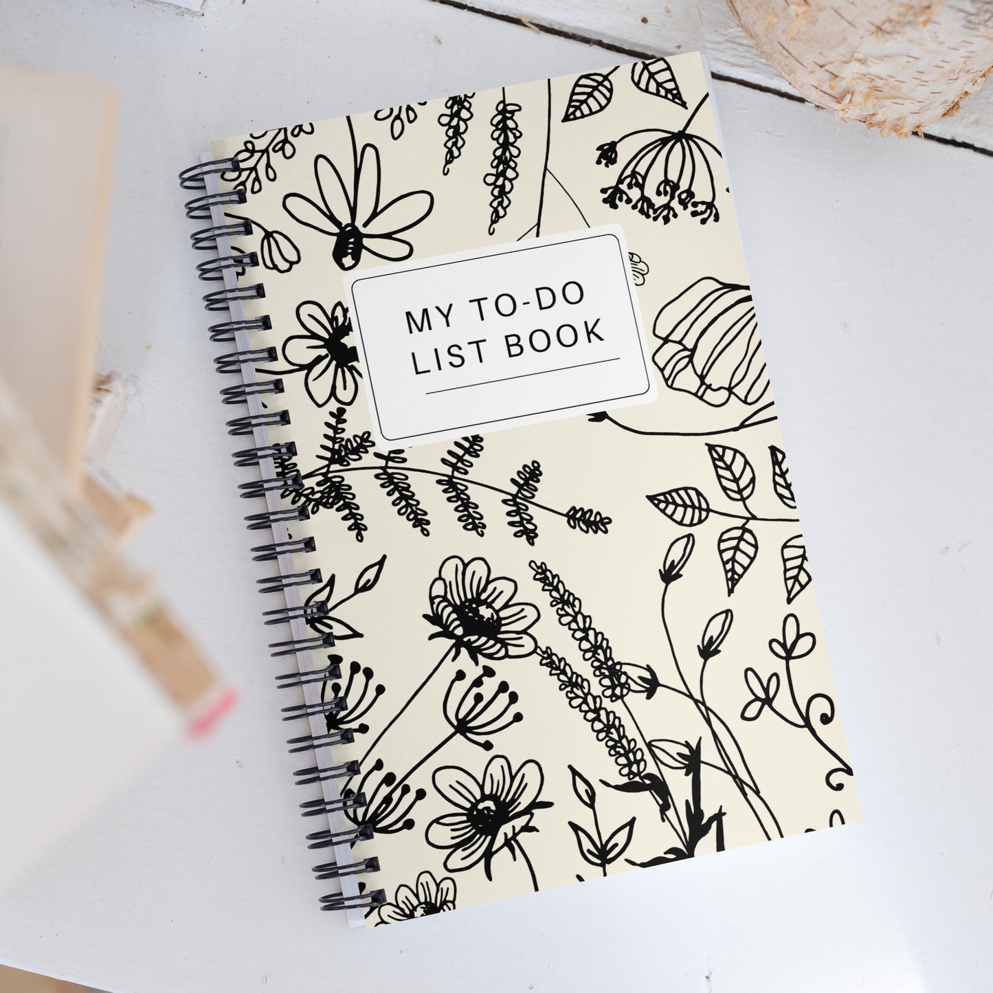 spiral floral notebook