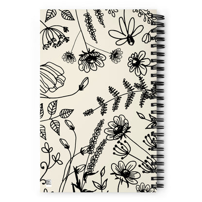 Spiral floral notebook