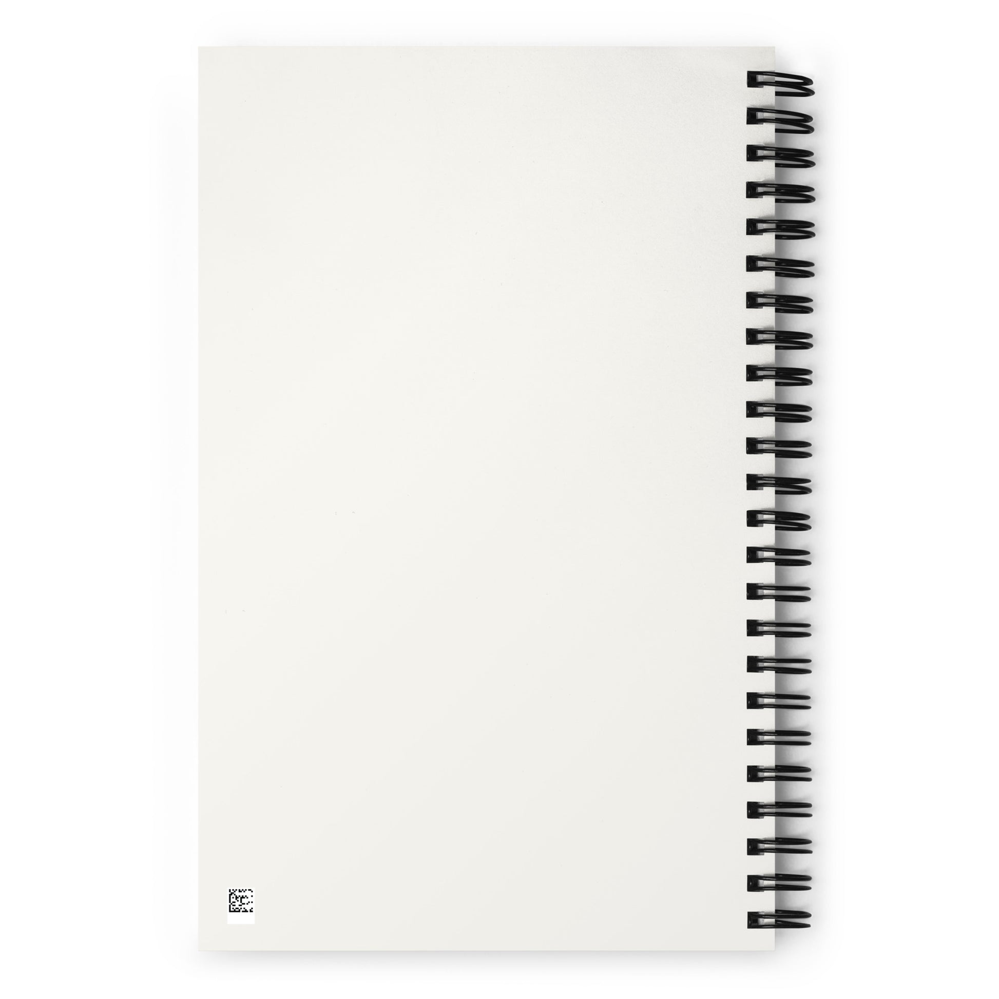 spiral floral notebook beige back