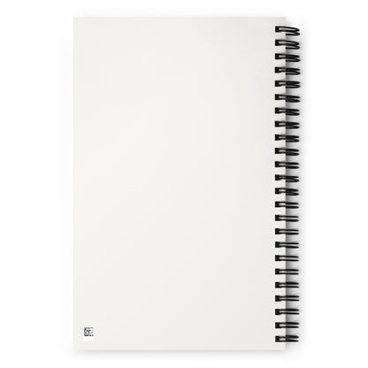 spiral floral notebook beige back