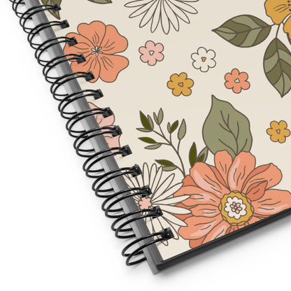 spiral floral notebook bold 