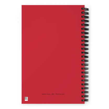 spiral floral notebook red 