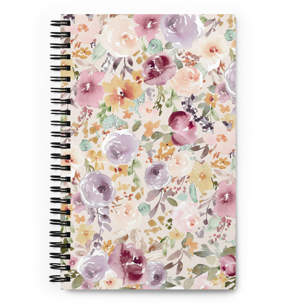 Spiral Floral Notebook - Mirfia