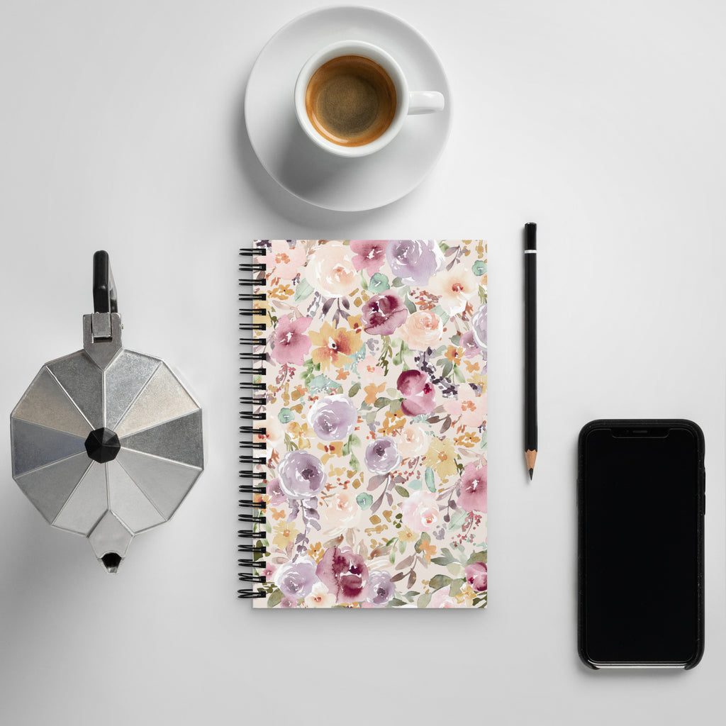 Spiral Floral Notebook - Mirfia