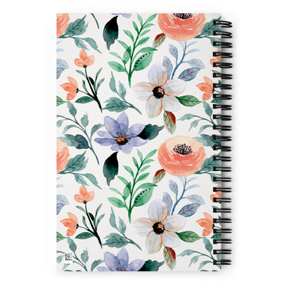 spiral floral notebook