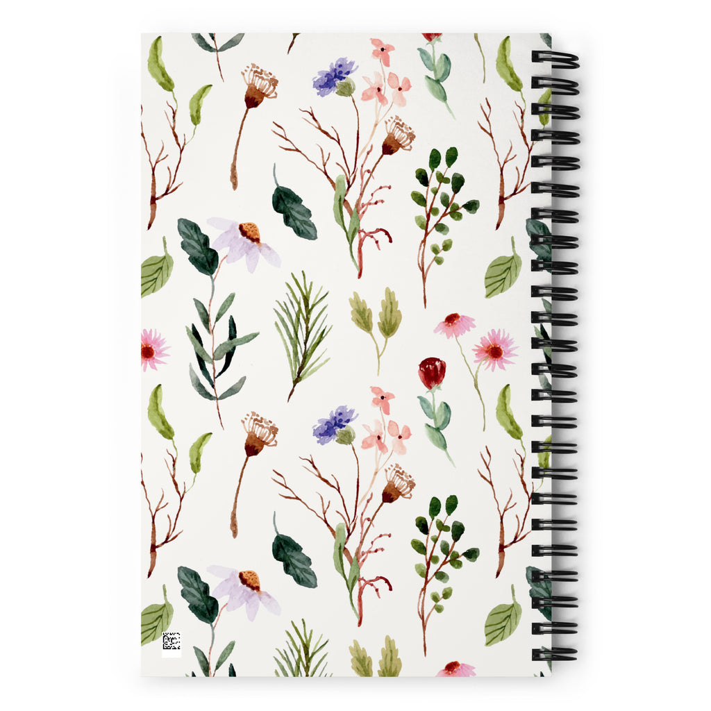 Spiral Floral Notebook - Mirfia