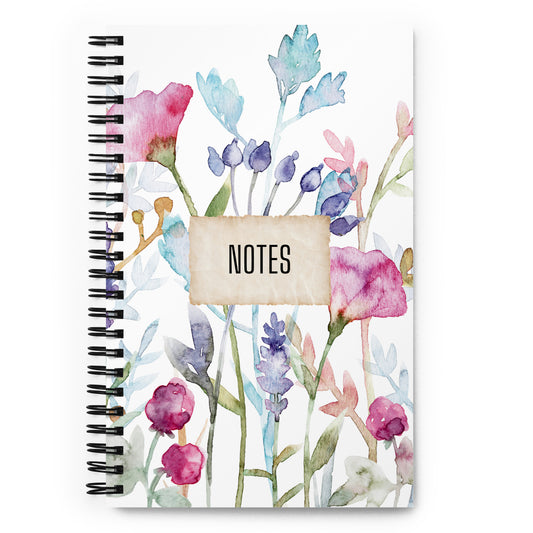 spiral floral notebook