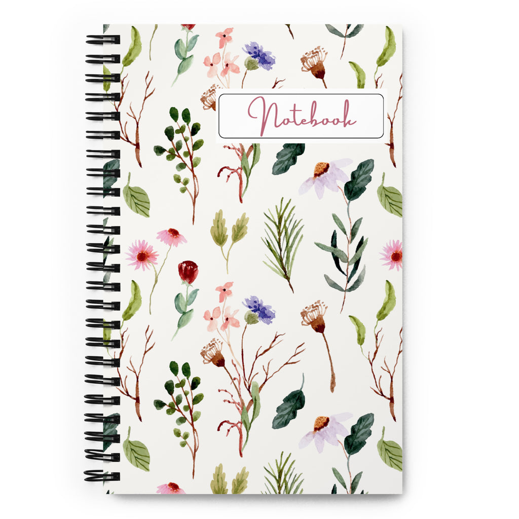 Spiral Floral Notebook - Mirfia