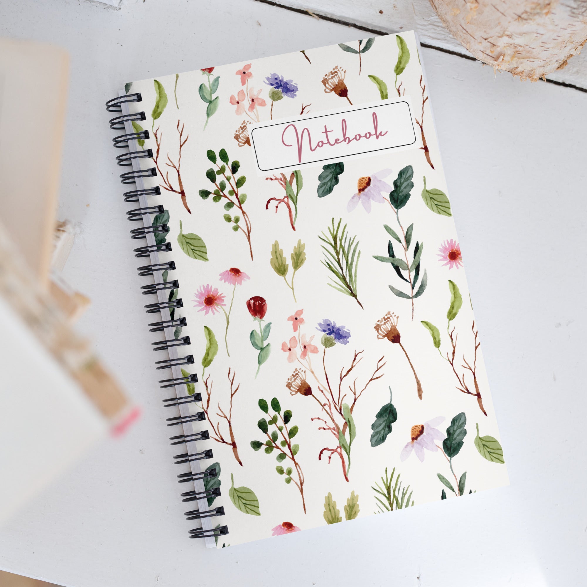 Spiral Floral Notebook - Mirfia