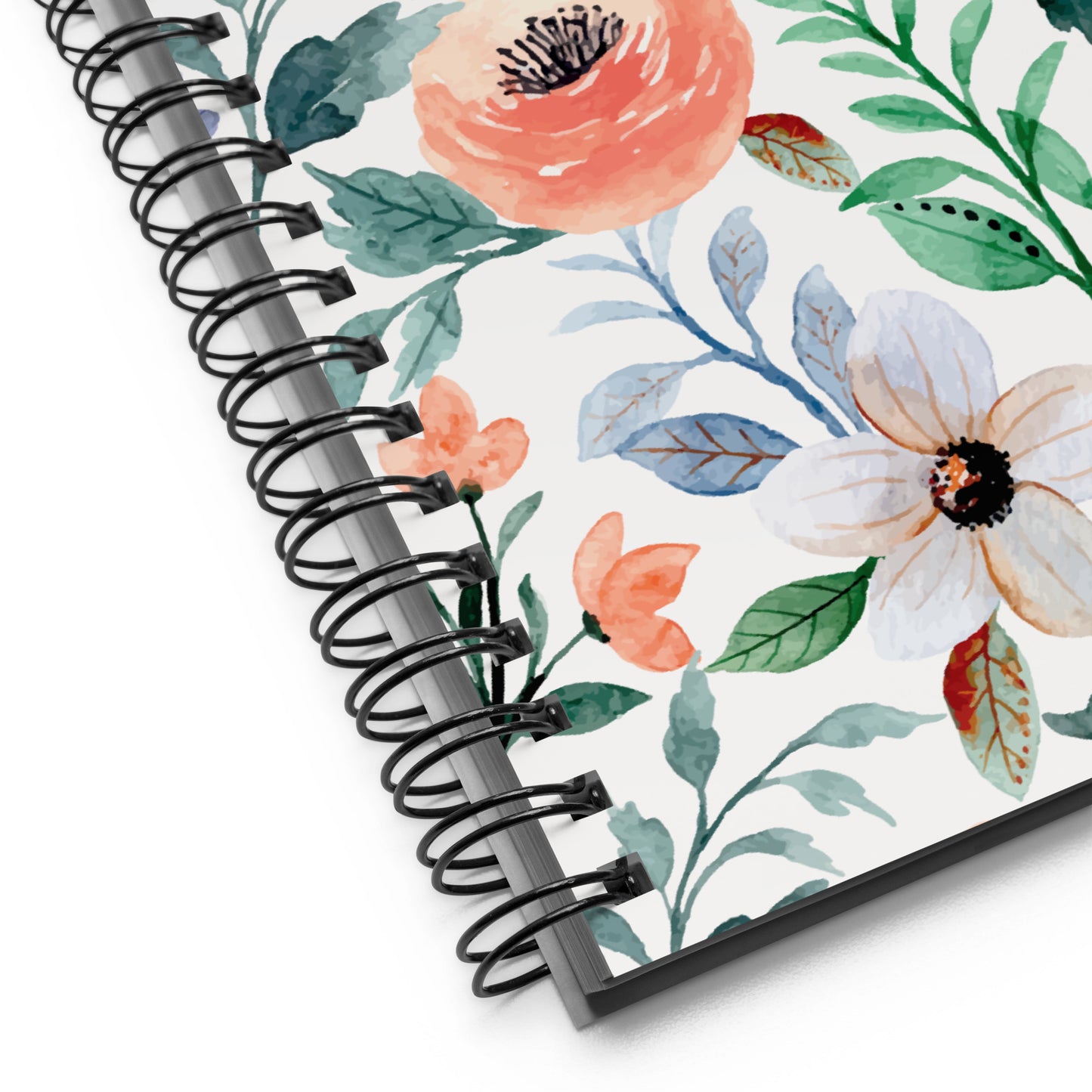 spiral floral notebook