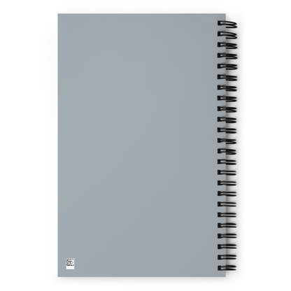 spiral gray notebook