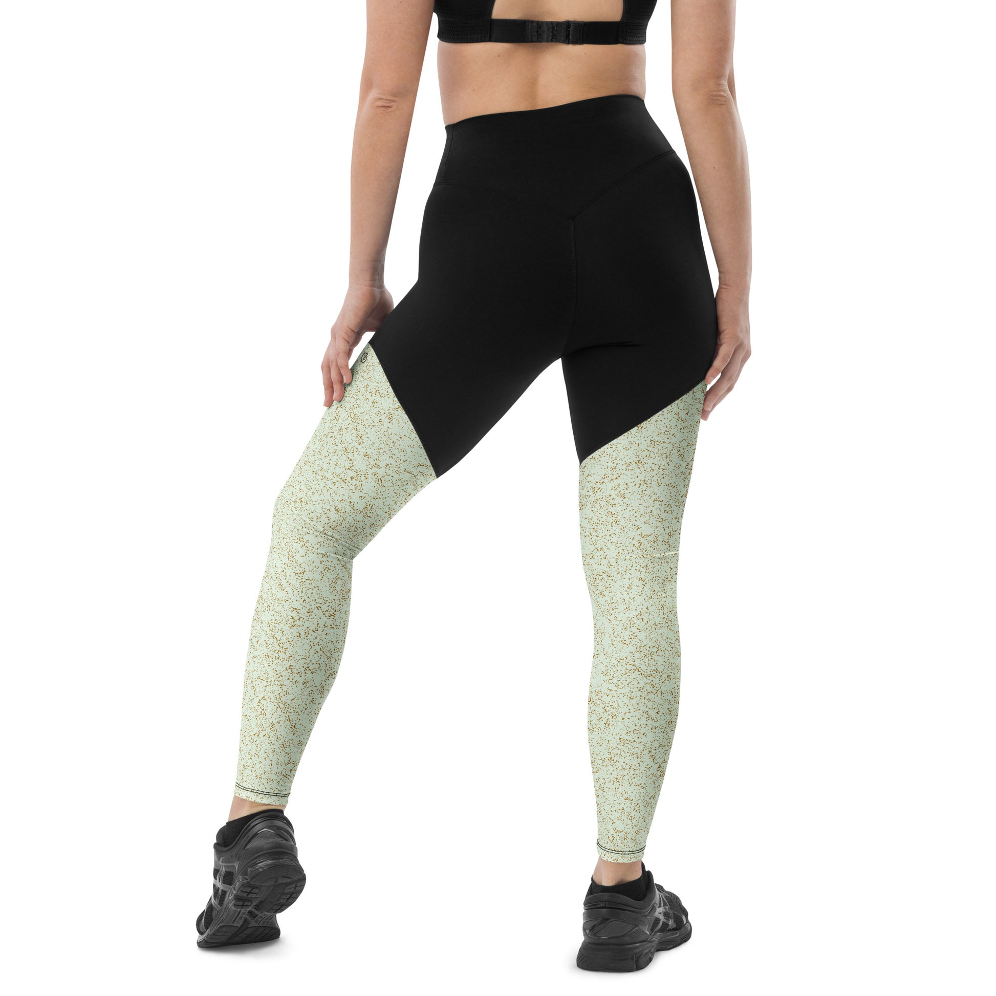 Humble Sportswear women's high waist sports compression leggings motley green