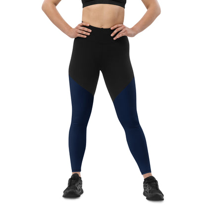 women's nay black high waist compression leggings, Humble Sportswear