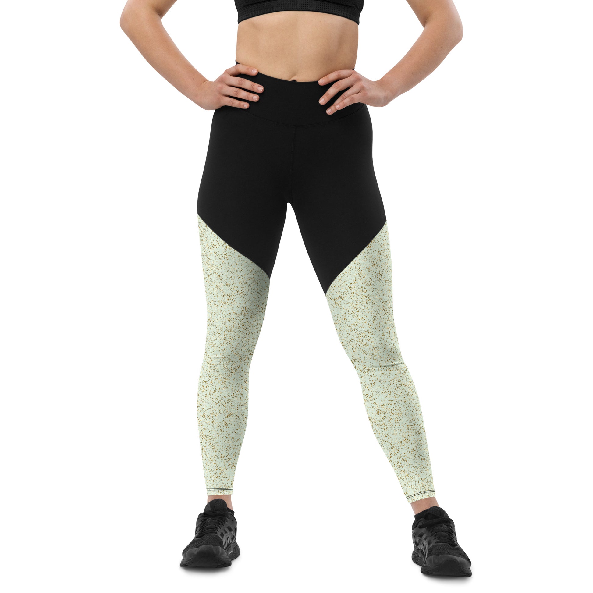 Humble Sportswear women's high waist sports compression leggings motley green