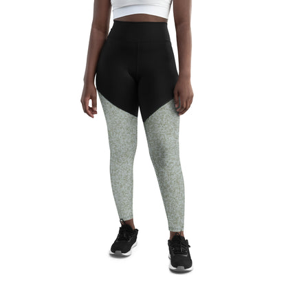 Humble Sportswear women's sports compression leggings motley opal all-over print