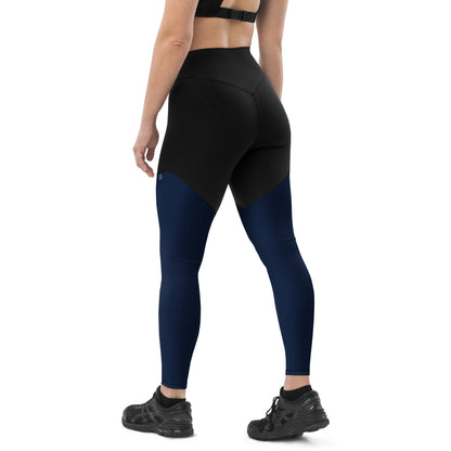 women's nay black high waist compression leggings, Humble Sportswear