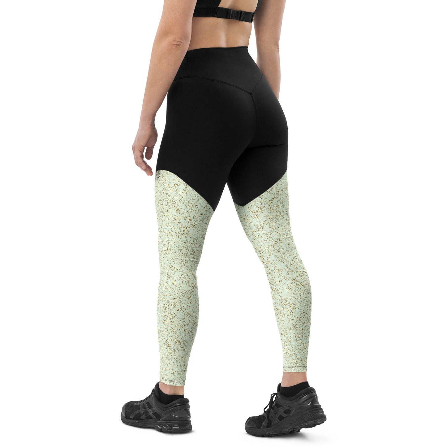 Humble Sportswear women's high waist sports compression leggings motley green