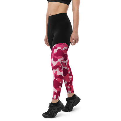 women's army pink butt-lifting sports compression leggings, Humble Sportswear