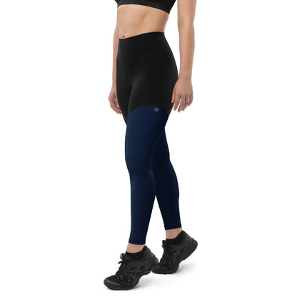 women's nay black high waist compression leggings, Humble Sportswear