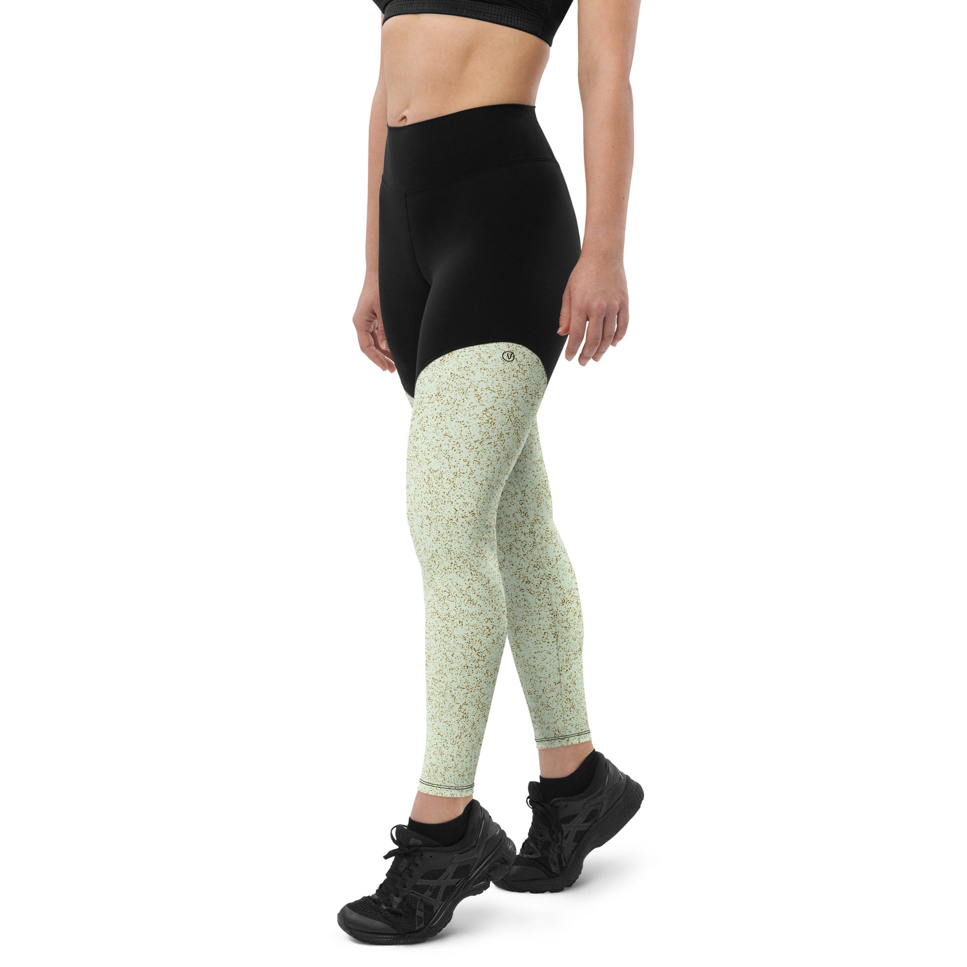 Humble Sportswear women's high waist sports compression leggings motley green