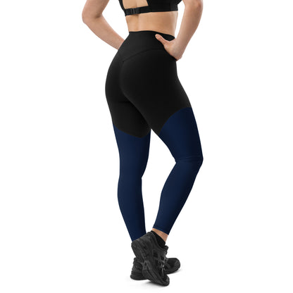 women's nay black high waist compression leggings, Humble Sportswear