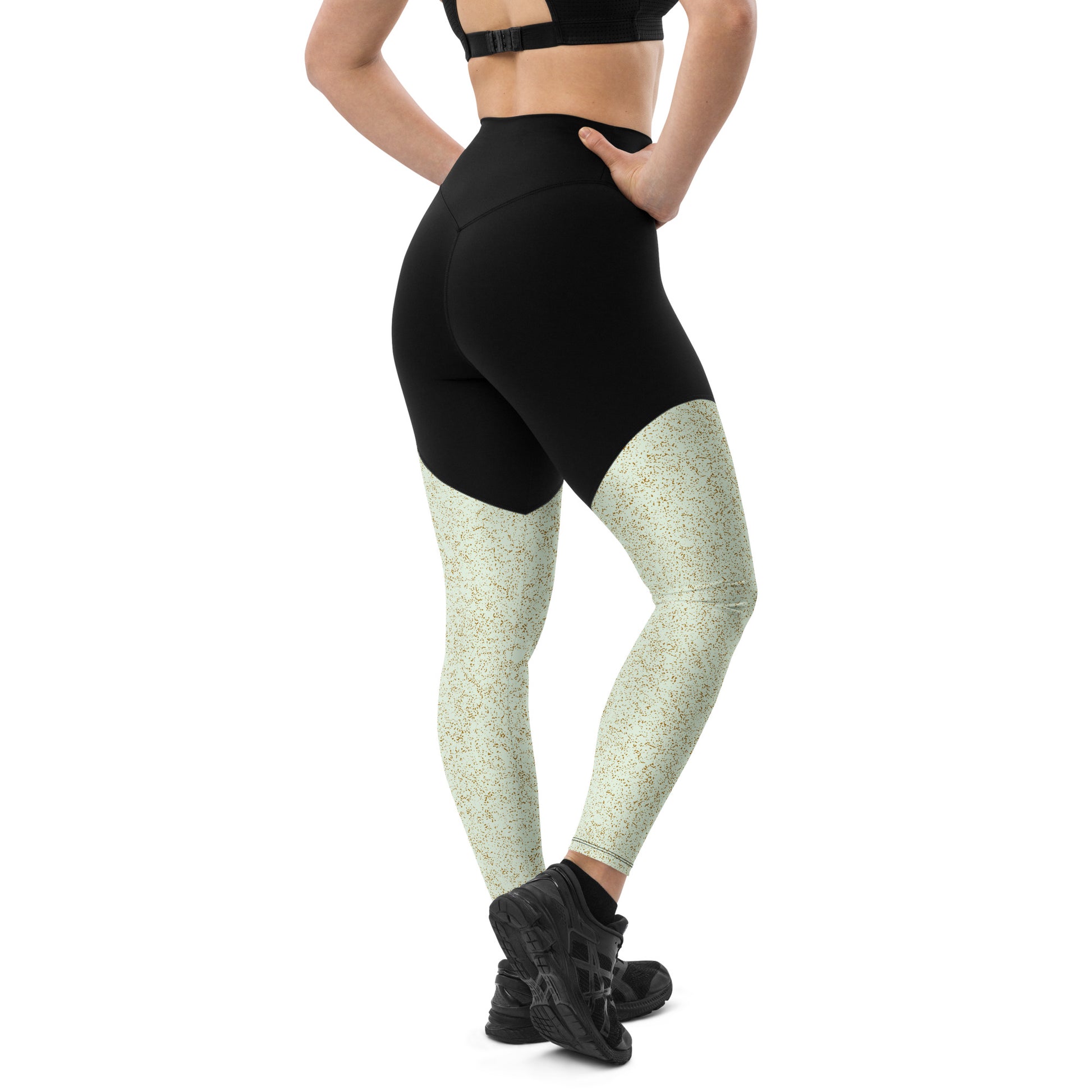 Humble Sportswear women's high waist sports compression leggings motley green