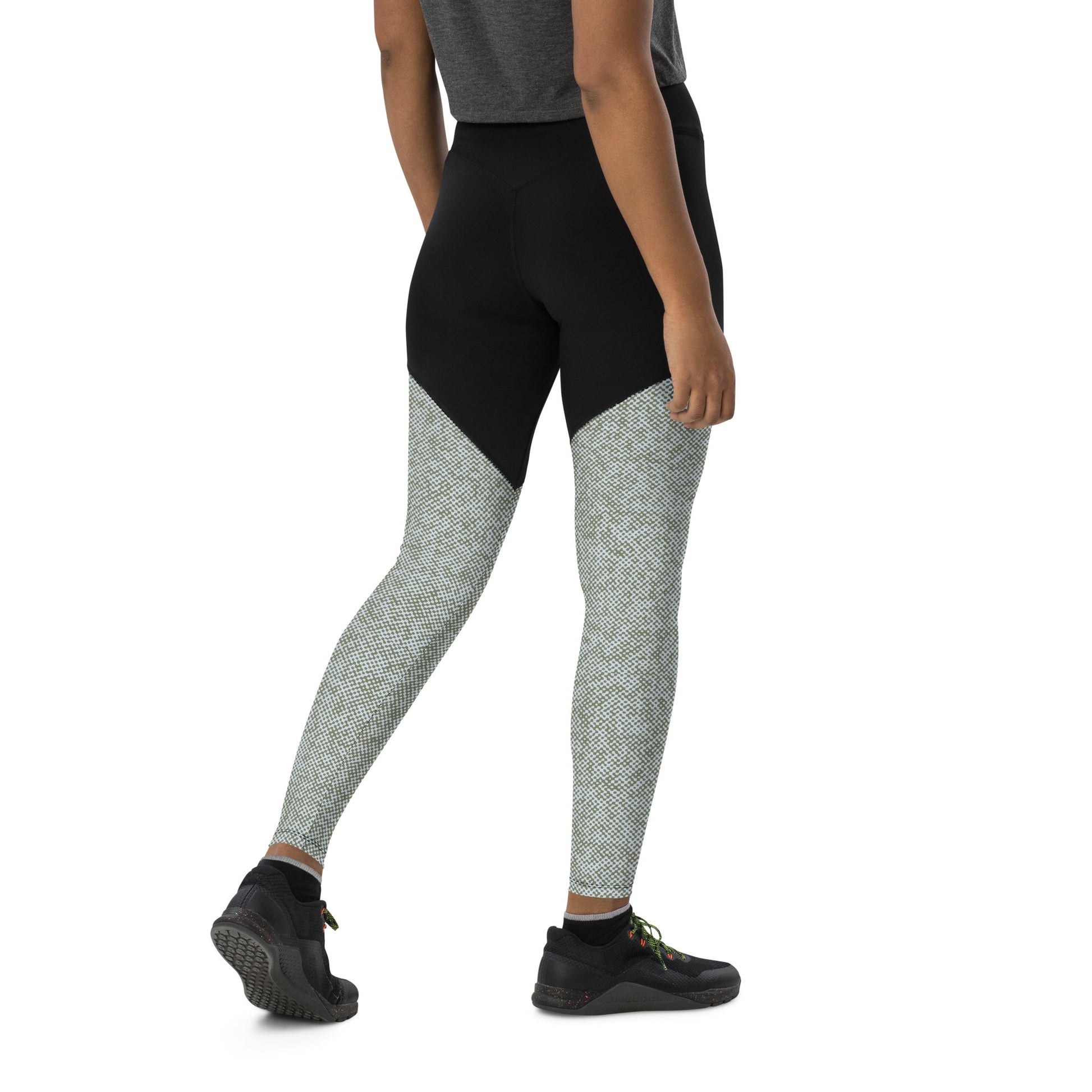 Humble Sportswear women's sports compression leggings motley opal all-over print