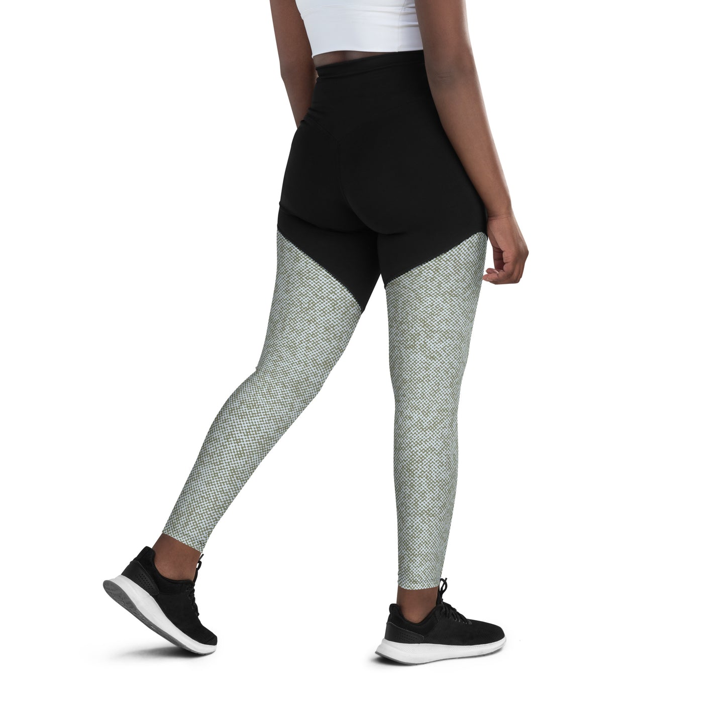 Humble Sportswear women's sports compression leggings motley opal all-over print