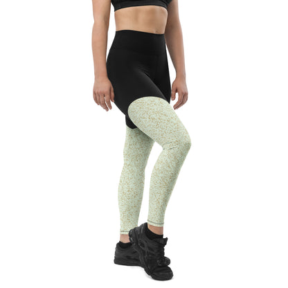 Humble Sportswear women's high waist sports compression leggings motley green