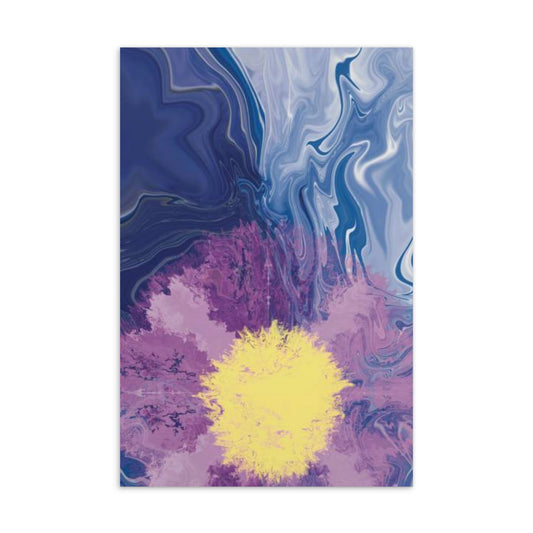 Mireille Fine Art, floral abstract greeting card for gifts or birthdays