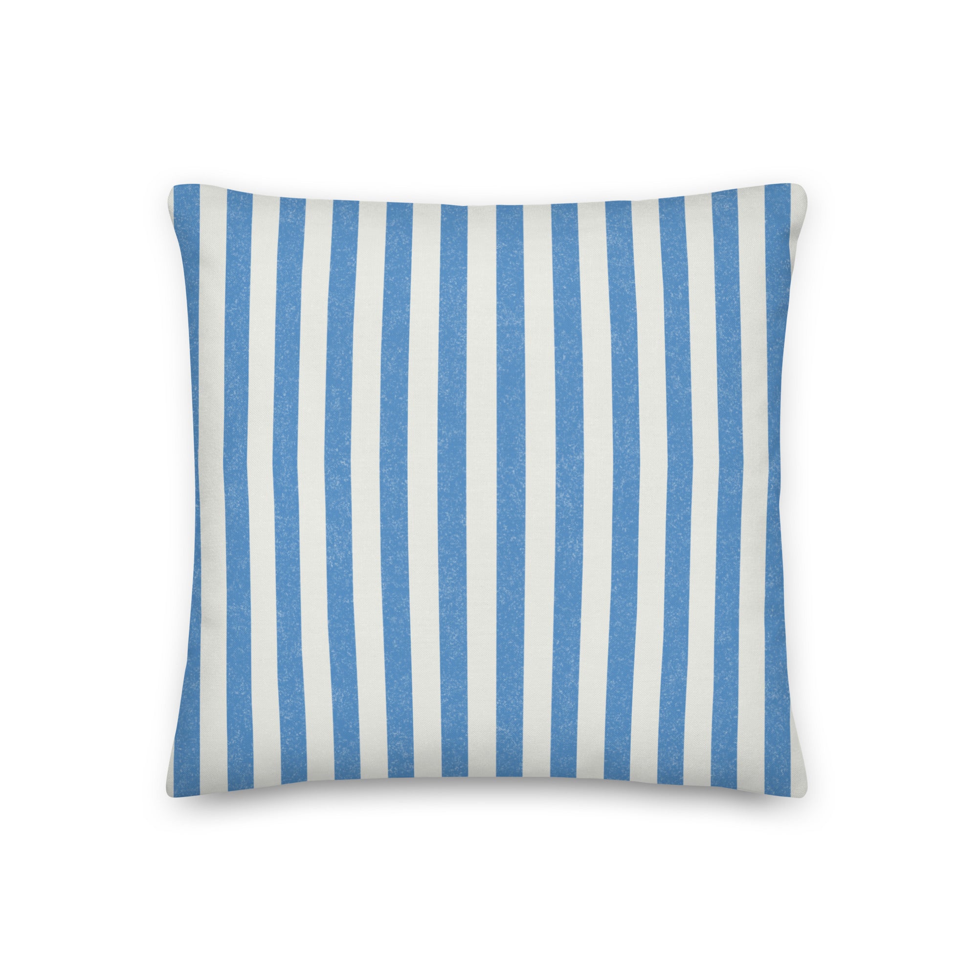 Striped Blue Premium Throw Pillow - Mirfia