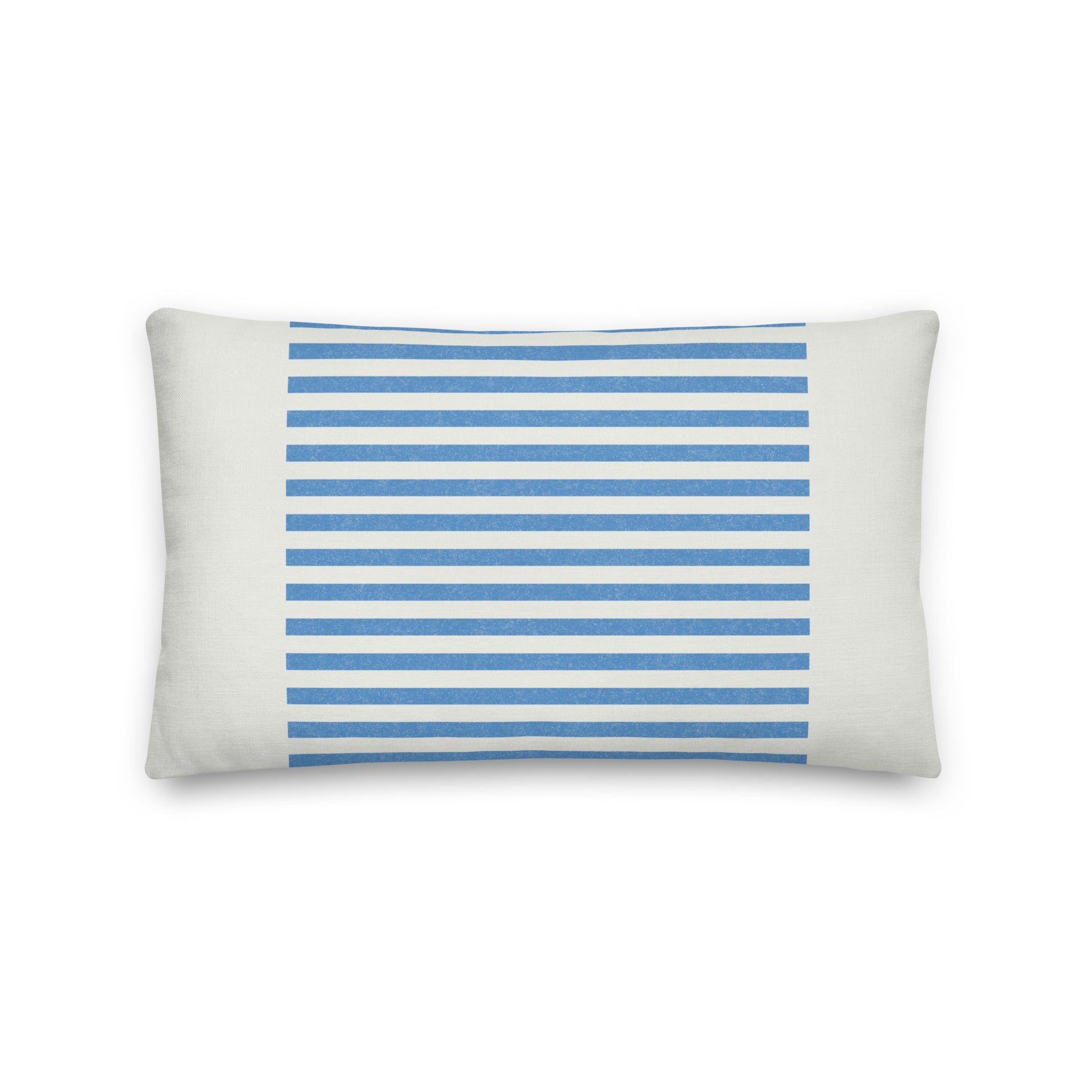 Striped Blue Premium Throw Pillow - Mirfia