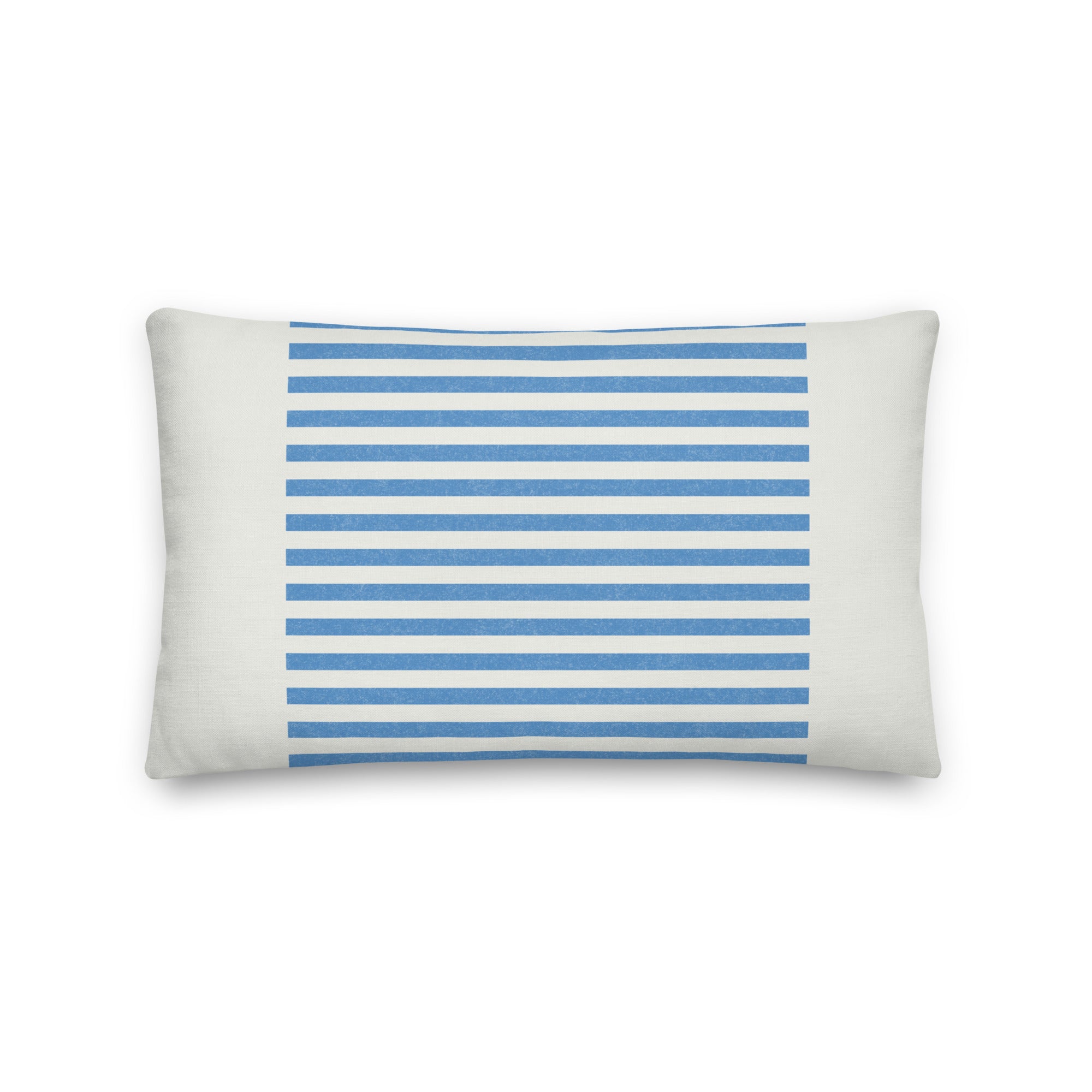 Striped Blue Premium Throw Pillow - Mirfia