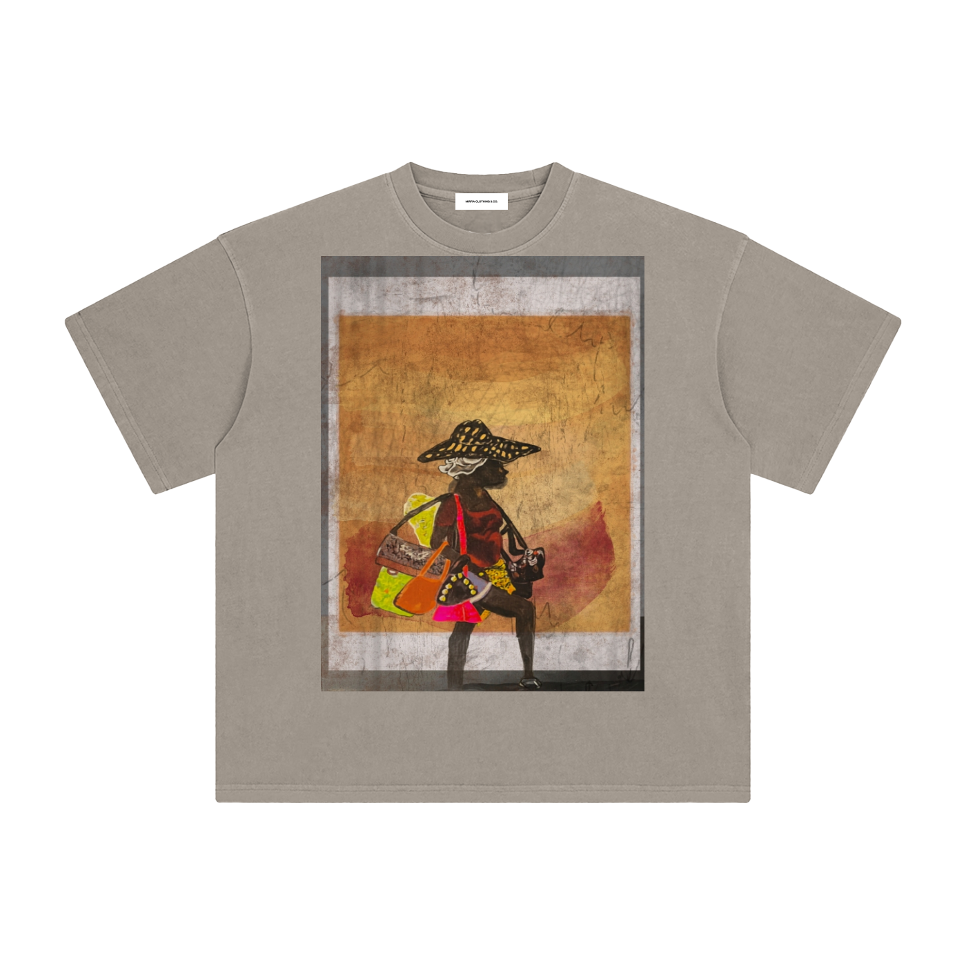 drop shoulder relaxed cotton tee artistic streetwear piece