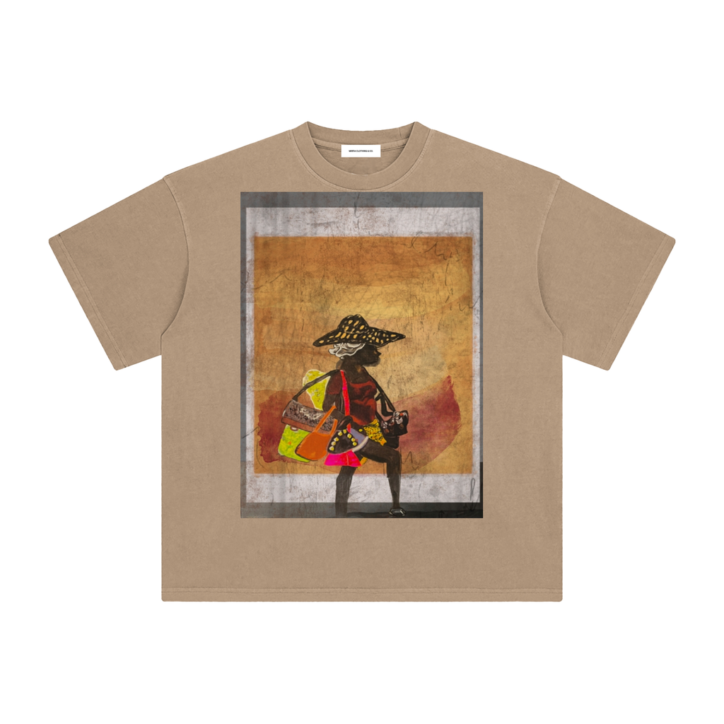 loose silhouette graphic t-shirt abstract figure artwork