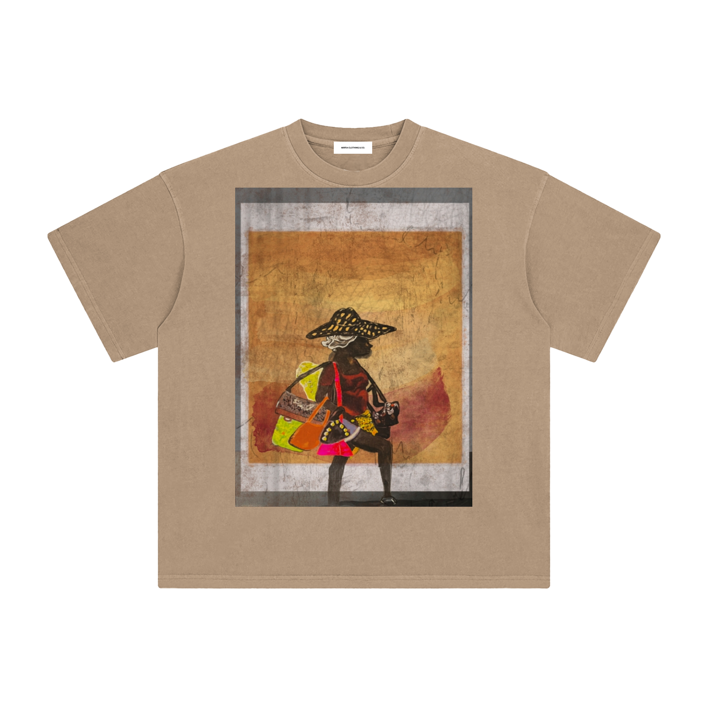 loose silhouette graphic t-shirt abstract figure artwork