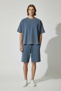 vintage wash waffle knit t-shirt set