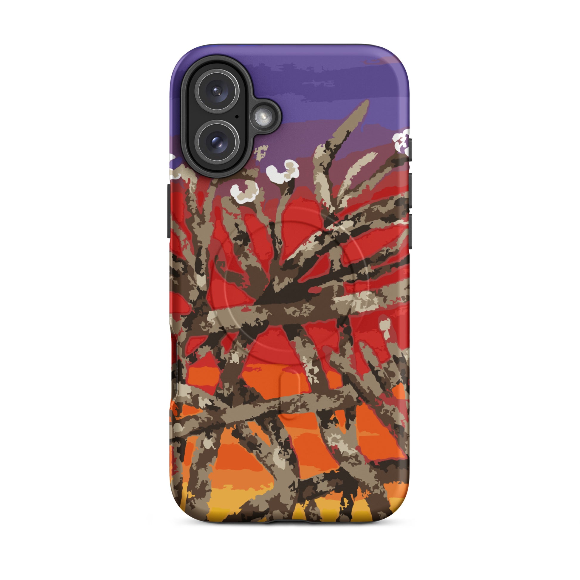 floral abstract MagSafe iPhone case with modern design