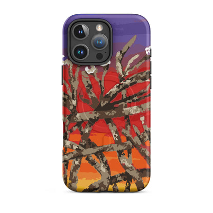 artistic sunset MagSafe case featuring original abstract painting 