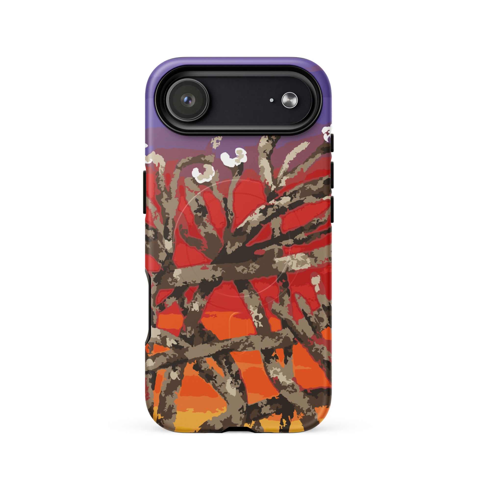 warm tone abstract floral MagSafe iPhone 17 air case 