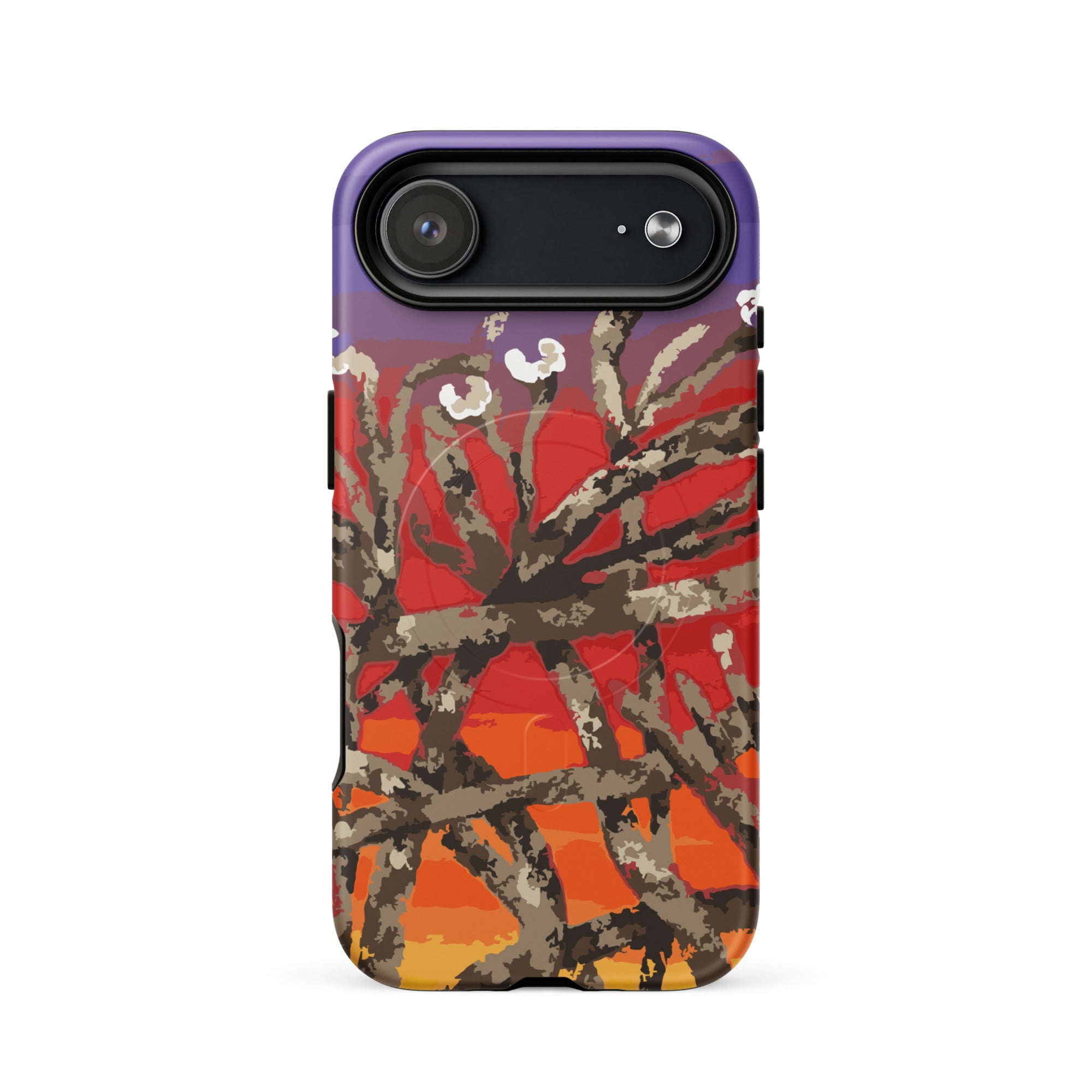 warm tone abstract floral MagSafe iPhone 17 air case 