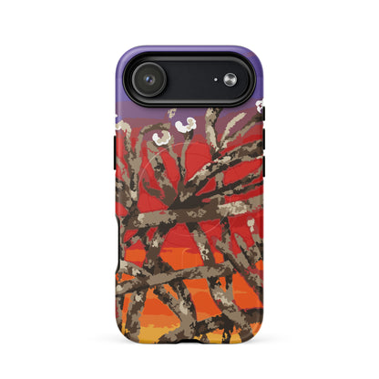 warm tone abstract floral MagSafe iPhone 17 air case 