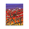 sunset floral abstract wall art print 