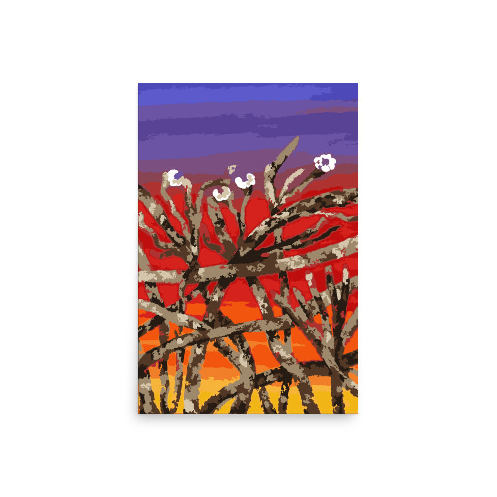 warm tone abstract wall art print 